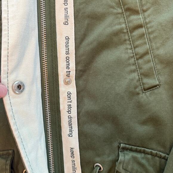 ZARA Girls “Dream Big” Embroidered Parka Jacket with Hood | Size 10 (140 cm) - Picture 8 of 15